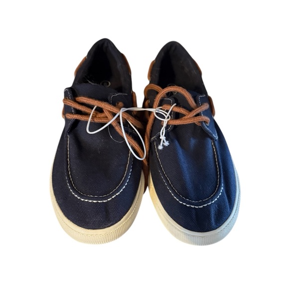 Boat shoes new men’s size 6 or women's size 8 navy brown laces & white s… - Picture 3 of 6